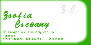 zsofia csepany business card