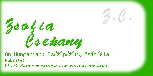 zsofia csepany business card